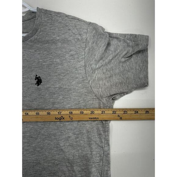 U.S. Polo Assn. Mens Shirt Size Large Short Sleeve Heathered Gray Logo - Picture 8 of 10